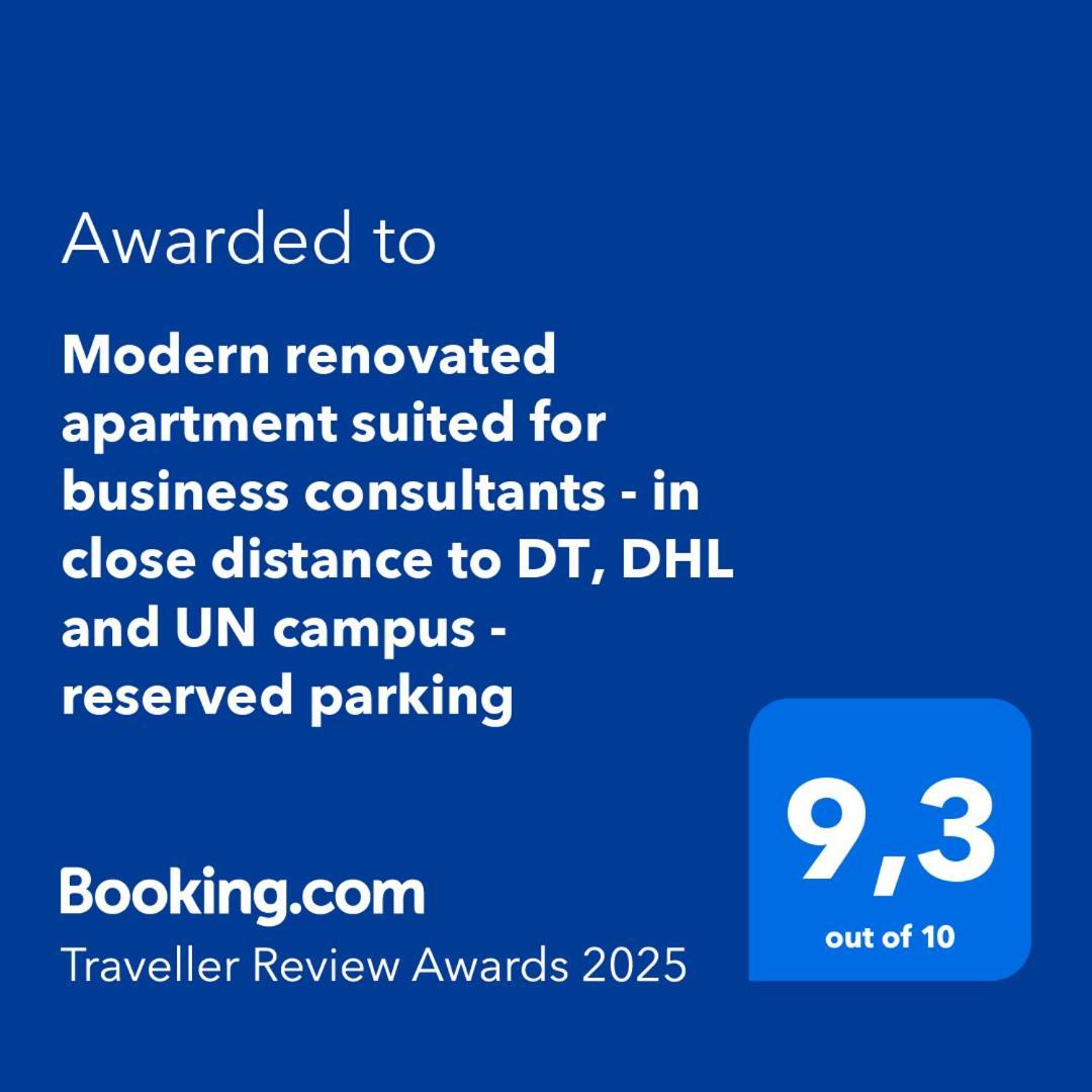 Modern Renovated Apartment Suited For Business Consultants - In Close Distance To Dt, Dhl And Un Campus - Reserved Parking Bona Exterior foto